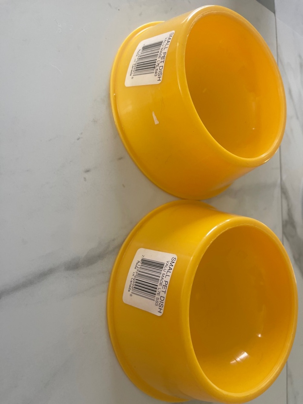 Yellow Small Pet Bowls - Set of 2 NWT